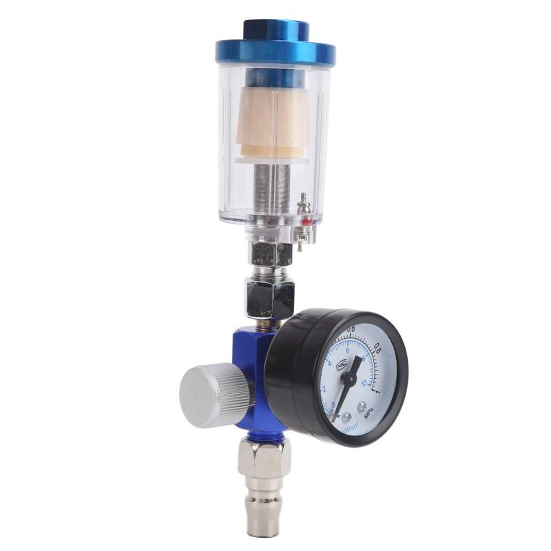 TKSE Luftdruckregler, pneumatisches Spritzpistolen-Luftregler-Messgerät + Inline-Ölwasserabscheider-Filterabscheider von TKSE
