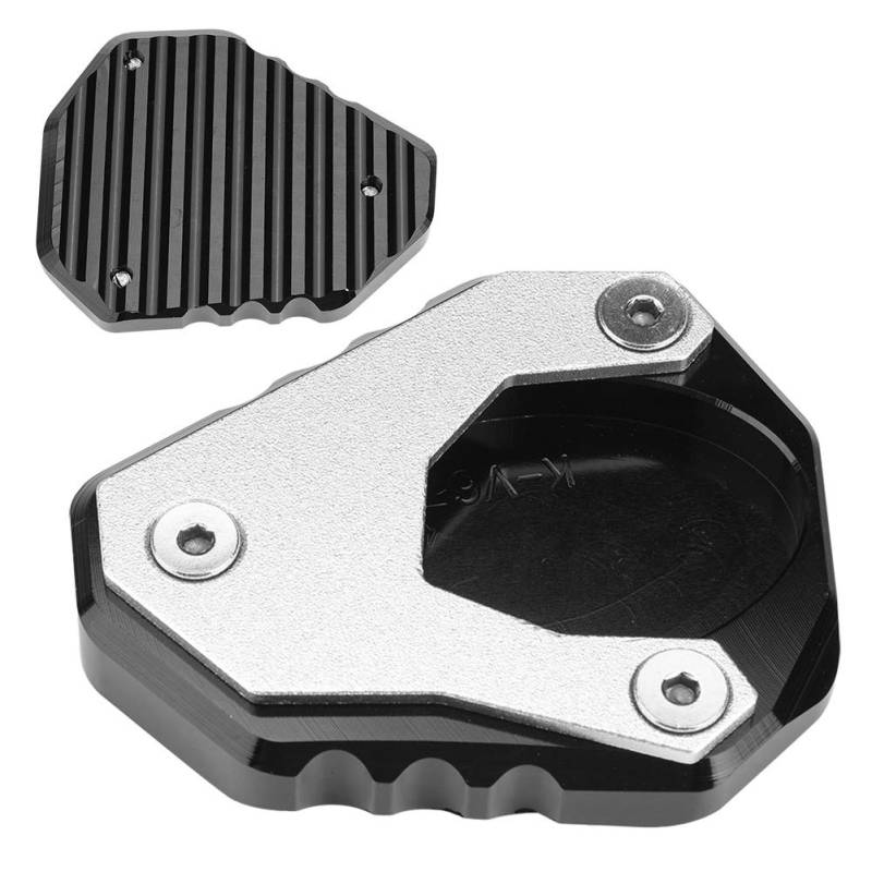 TKSE Motorrad-Seitenständer-Pad, Motorrad-CNC-Kickstand-Seitenständer-Vergrößerungs-Verlängerungspad für/KLE 650 15-18 von TKSE