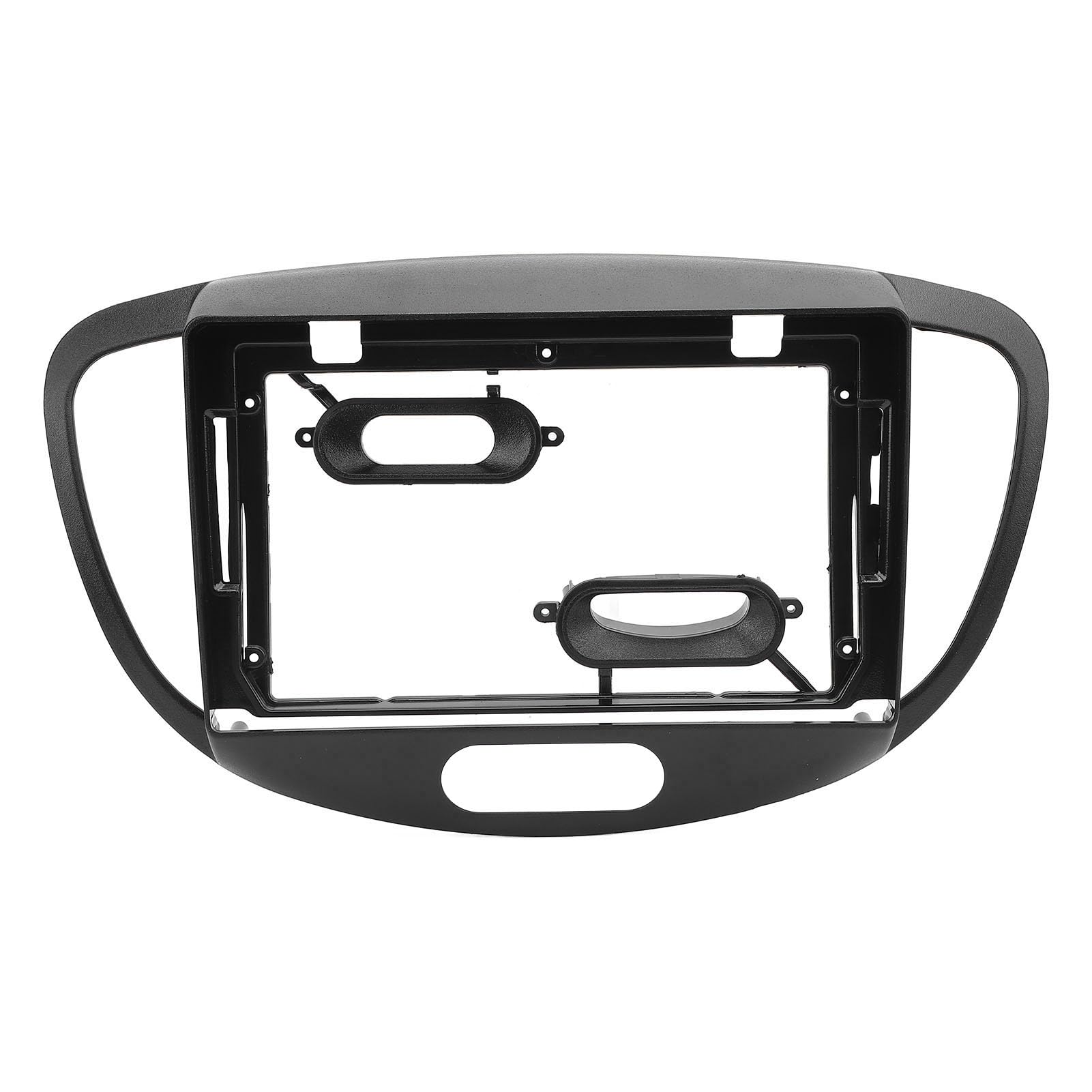 TKSE Navigation Panel Frame Head Unit Fascia Dash Cover, 9 Zoll Auto Stereo -Funkfaszie Schwarz Schutzpatchnavigation Panel -Rahmen für I10 2007 Bis 2013 (Ohne Kabelbaum) von TKSE