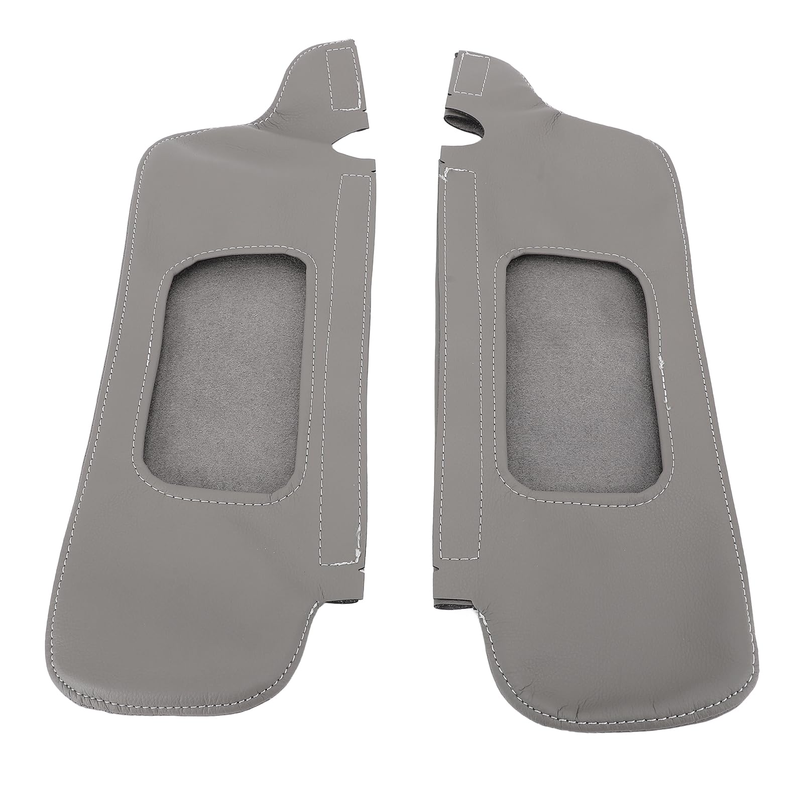 TKSE Sun Visor Cover, 2pcs Sun Visor Protektor Abdeckung PU Leder Stilvoller Look Scratch Resistant Sun Visor Ersatzabdeckung für Mustang 1994 Bis 2004 (Grau) von TKSE