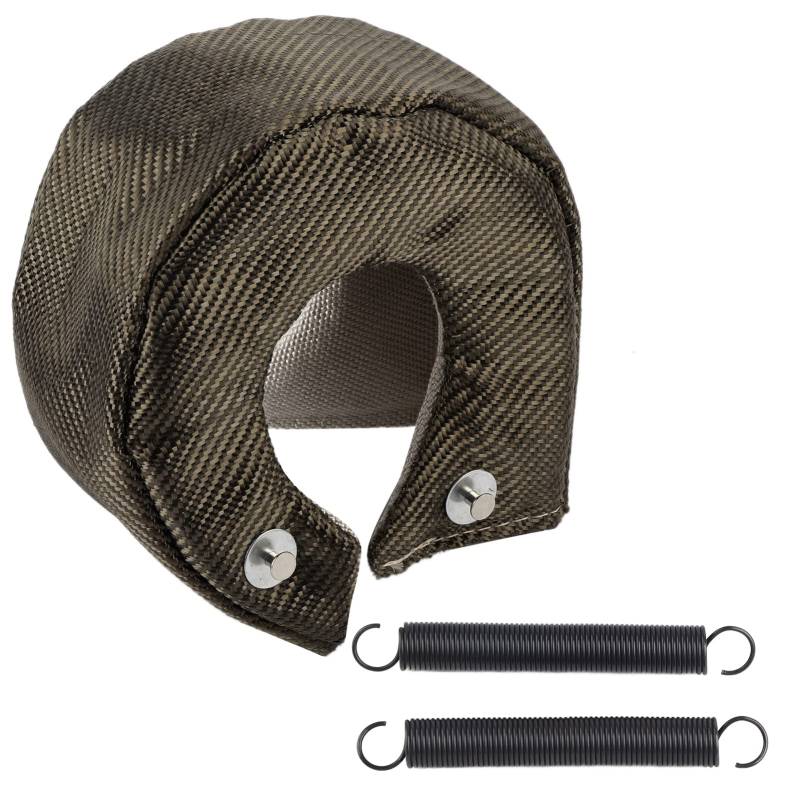 TKSE Turboladerabdeckung, Turbo Hitzeschilder, Single Titanium Turbo Heat Shield Blanket Barrier Turboladerabdeckung Wrap T3/GT35/GT37/GT40/GT42 von TKSE