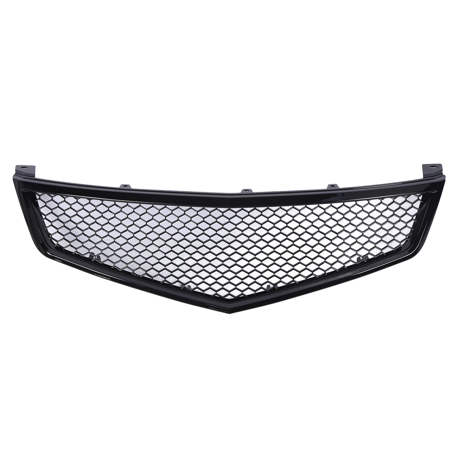 TKSE Vordere Stoßfänger Upper Kühlergrill, Gloss Black Mesh F -ront Stoßstange Kühlergrill Schützend Sportlich Look für TSX 2006 Bis 2008 von TKSE