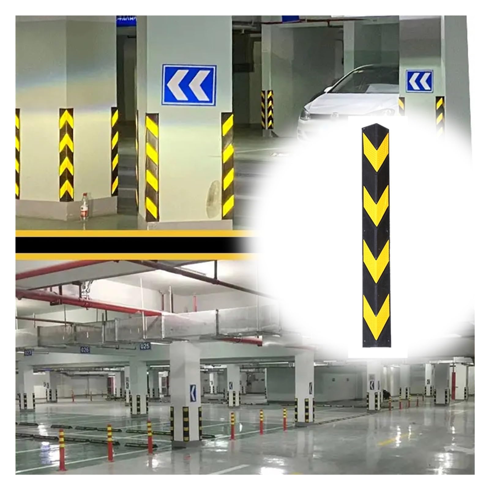 TLTDSMY Garage Wall Guards Edge, Car Parking Garage Wall Protector, Wall Corner Anti Collision Guardrail Guards Bumpers Pole von TLTDSMY