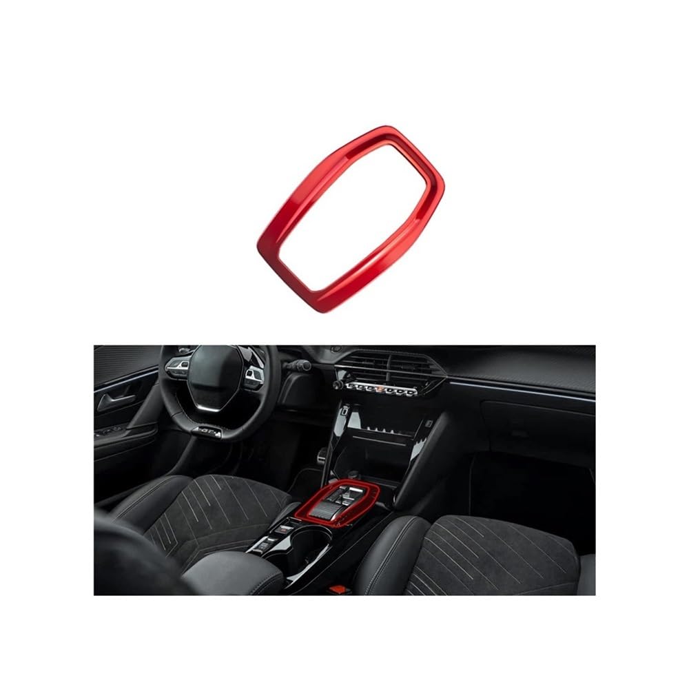 ABS Carbon Fiber Inner Gear Shift Frame Trim Button Cover Compatible with Peugeot 208 2020-2025(D) von TMDGG