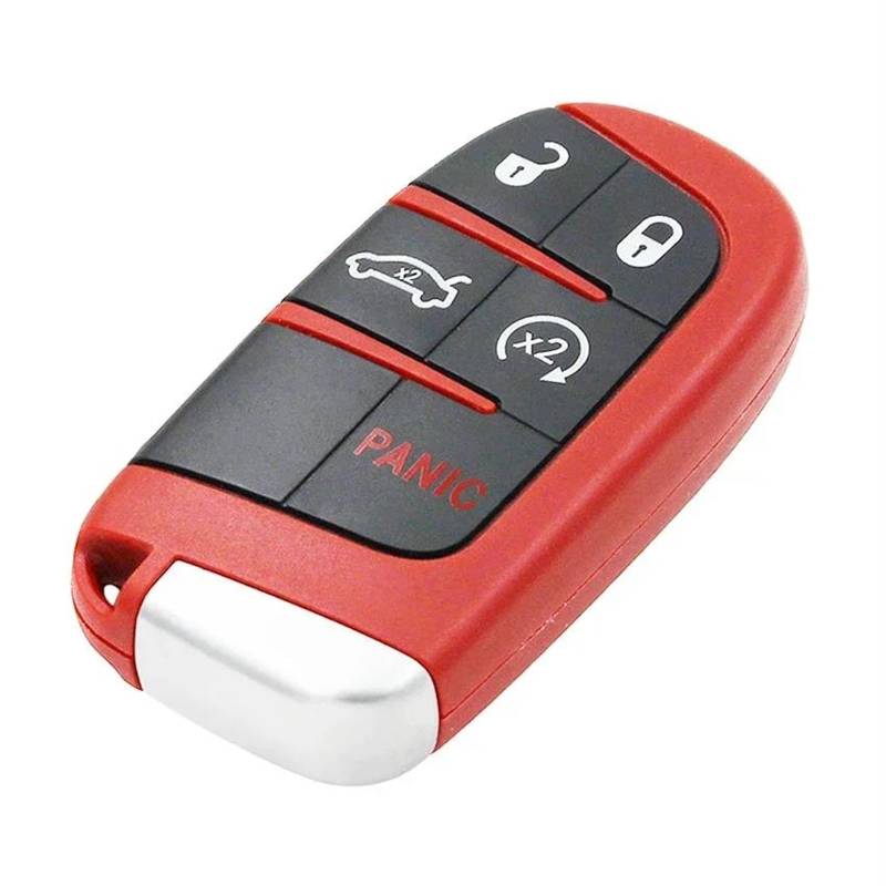 TMERIC Autoschlüssel Gehäuse Für Dodge Für Challenger Für Ladegerät Für Dart Für Durango Rot 4 + 1/5 Taste Ersatz Remote Key Shell Fall Schlüsselhülle Hülle von TMERIC