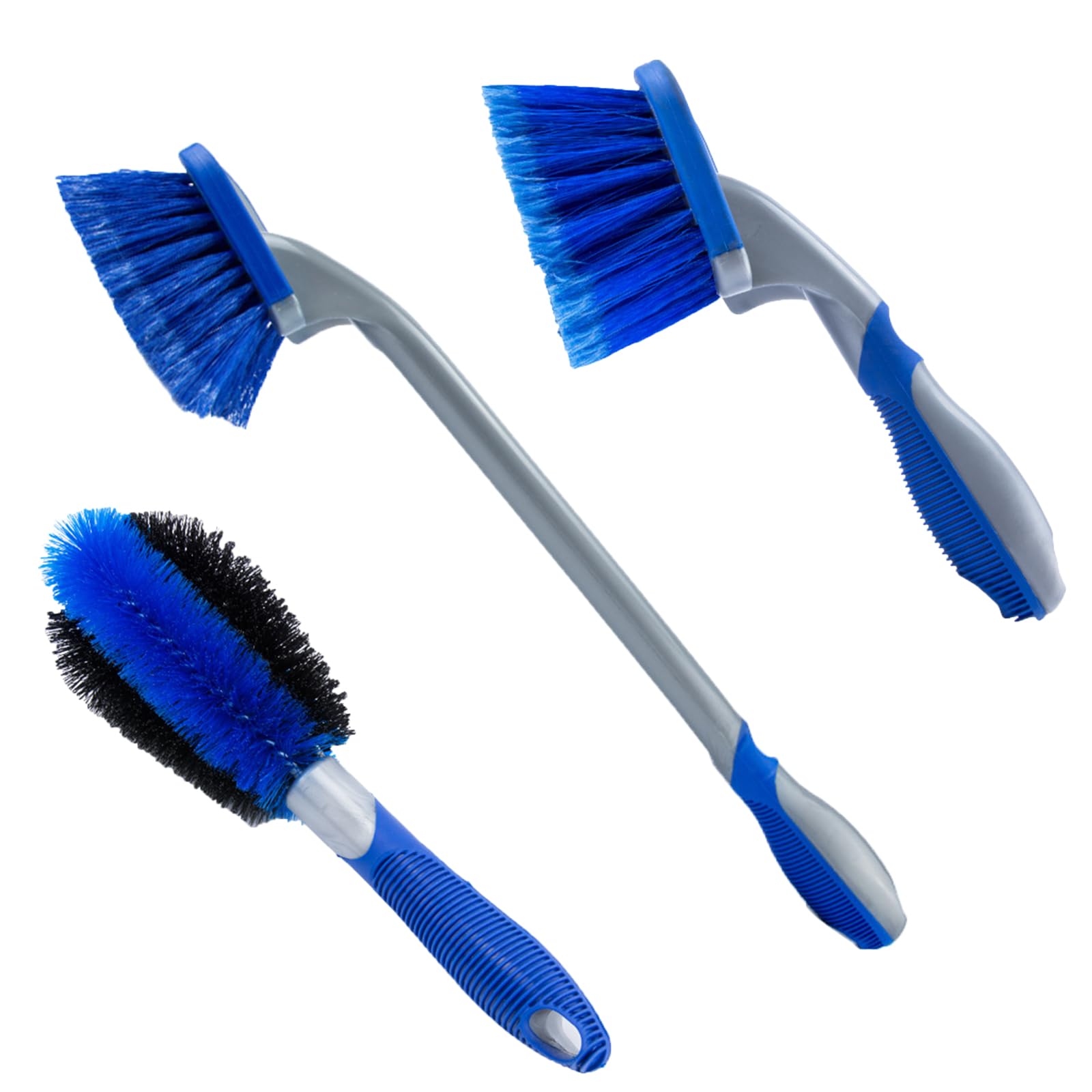 Auto Felgenbürste Set Felgenbürste Lang Rim Cleaning Brush PP-Seidenborsten, 1 x Langstieliger Pinsel, 2 x Kurzstielige Pinsel, zum Reinigen von Stahlfelgen Aluminiumfelgen Verchromten Felgen Usw von TMRBBesty