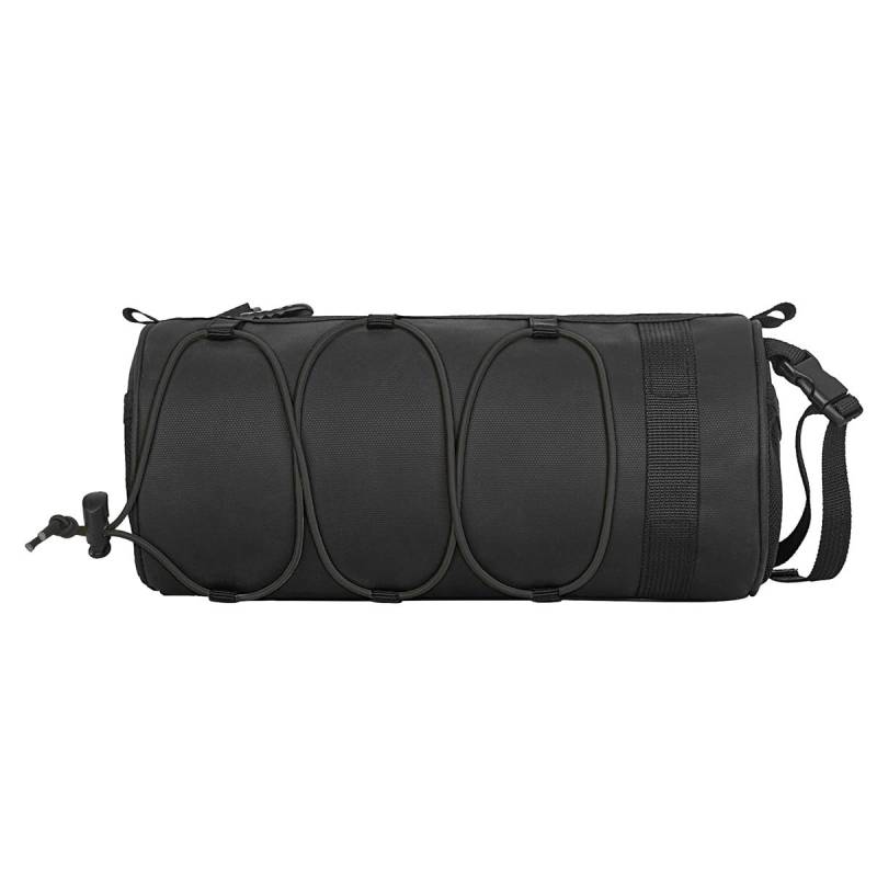 TMRBBesty Lenkertasche,Fahrradtasche Lenker,wasserdichte Nylon, 2,5L Volumen mit Schultergurt und Klettverschlüssen,Multifunktional 5 Arten verwenden Szene (Schwarz) von TMRBBesty