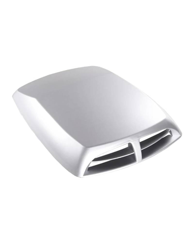 Auto Lufteinlass Motorhaube Scoop 1PCS Universal Autos Air Flow Intake Hood Scoop Vent Motorhaube Abdeckung DIY Auto Styling Dekorative Zubehör Motorhaube Lüftungsschlitze Haube(Sliver Grey) von TMXWAT