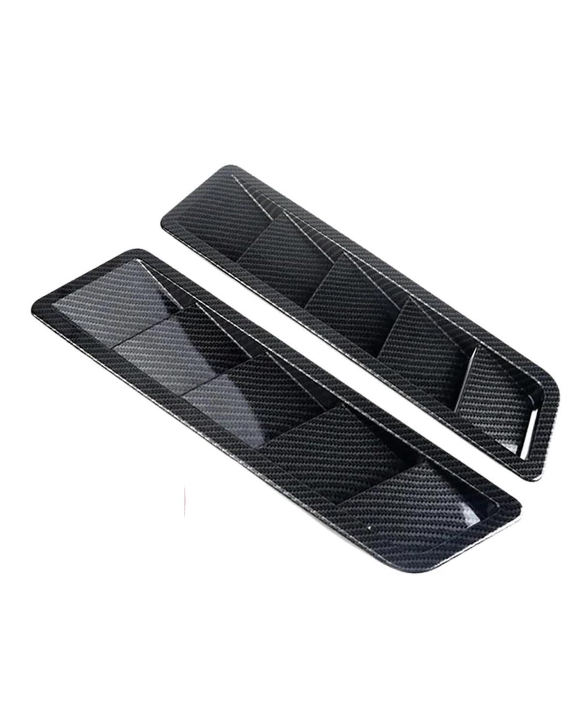 Auto Lufteinlass Motorhaube Scoop 2PCS Universial Auto Seite Vent Auto Luftstrom Kotflügel ABS Intake Grille Kanal Vent Haube Automobil Tür Dekoration Motorhaube Lüftungsschlitze Haube(Carbon Fiber) von TMXWAT