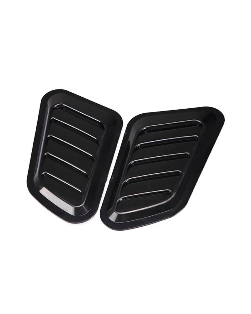 Auto Lufteinlass Motorhaube Scoop 2Pcs ABS Auto Air Flow Intake Hood Scoop Vent Motorhaube Abdeckung Universal DIY Dekoration Auto Zubehör Motorhaube Lüftungsschlitze Haube(Black) von TMXWAT