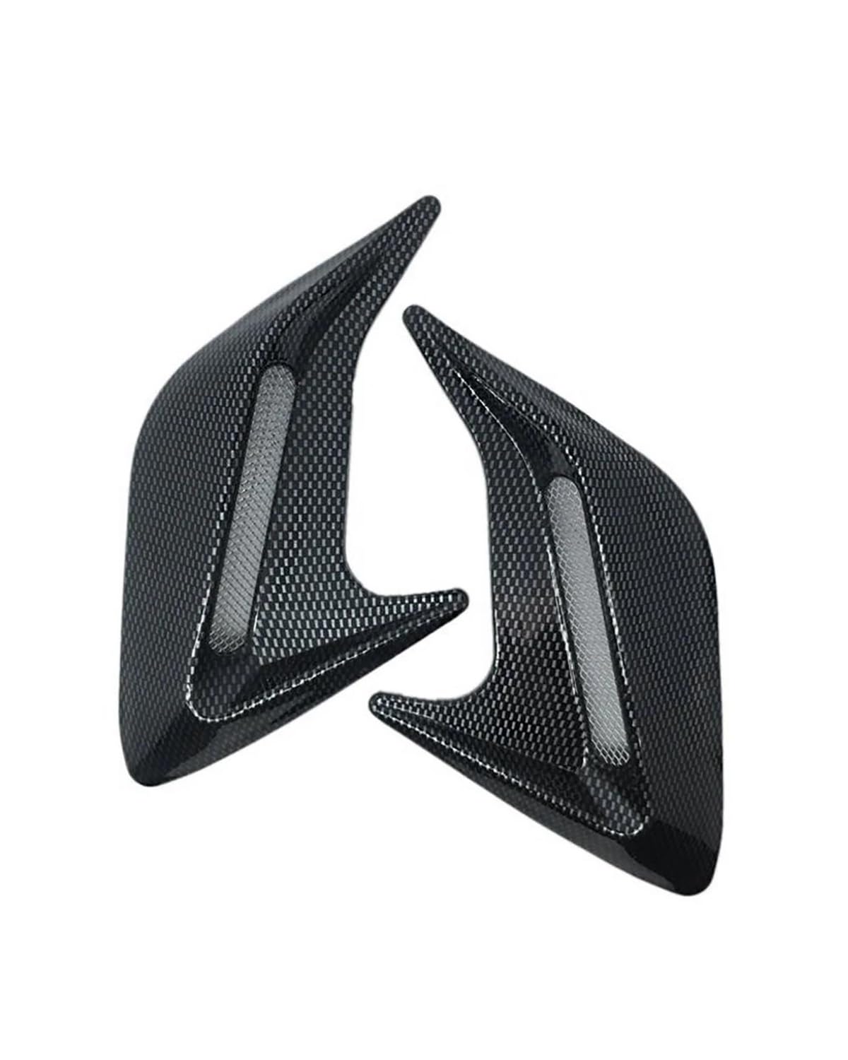 Auto Lufteinlass Motorhaube Scoop 2Pcs ABS Auto Zubehör Haube Air Flow Intake Scoop Motorhaube Simulation Vent Abdeckung Universal Dekorativ Motorhaube Lüftungsschlitze Haube(Carbon Fiber) von TMXWAT