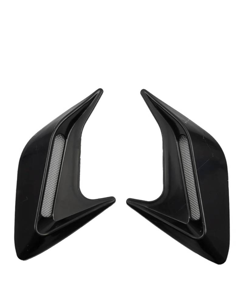 Auto Lufteinlass Motorhaube Scoop 2Pcs Car Auto Side Vent Air Flow Mudguard Intake Sticker Universal Black Auto Motorrad Teile Tuning Styling Innenausstattung Motorhaube Lüftungsschlitze Haube von TMXWAT