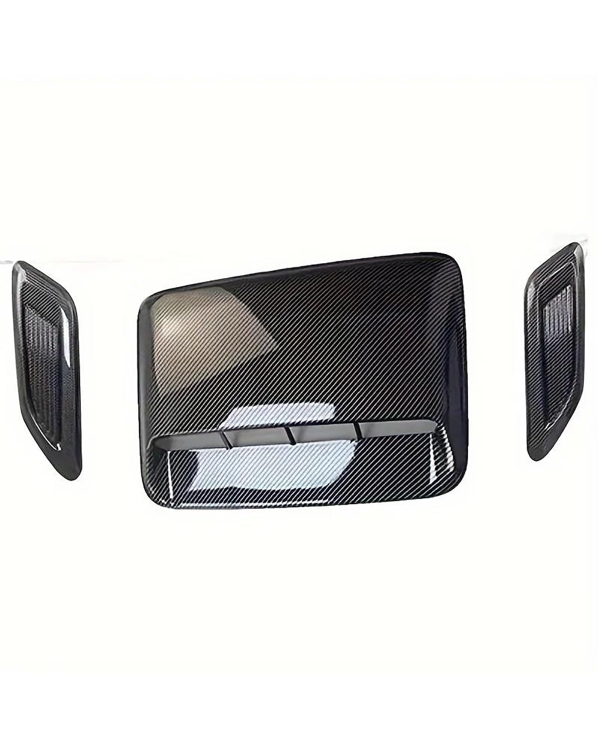 Auto Lufteinlass Motorhaube Scoop 3 Stück Auto Center Side Air Flow Intake Hood Scoop Vent Bonnet Dekorative Abdeckung Universal Air Flow Vent Motorhaubenabdeckungen Motorhaube Lüftungsschlitze Haube von TMXWAT