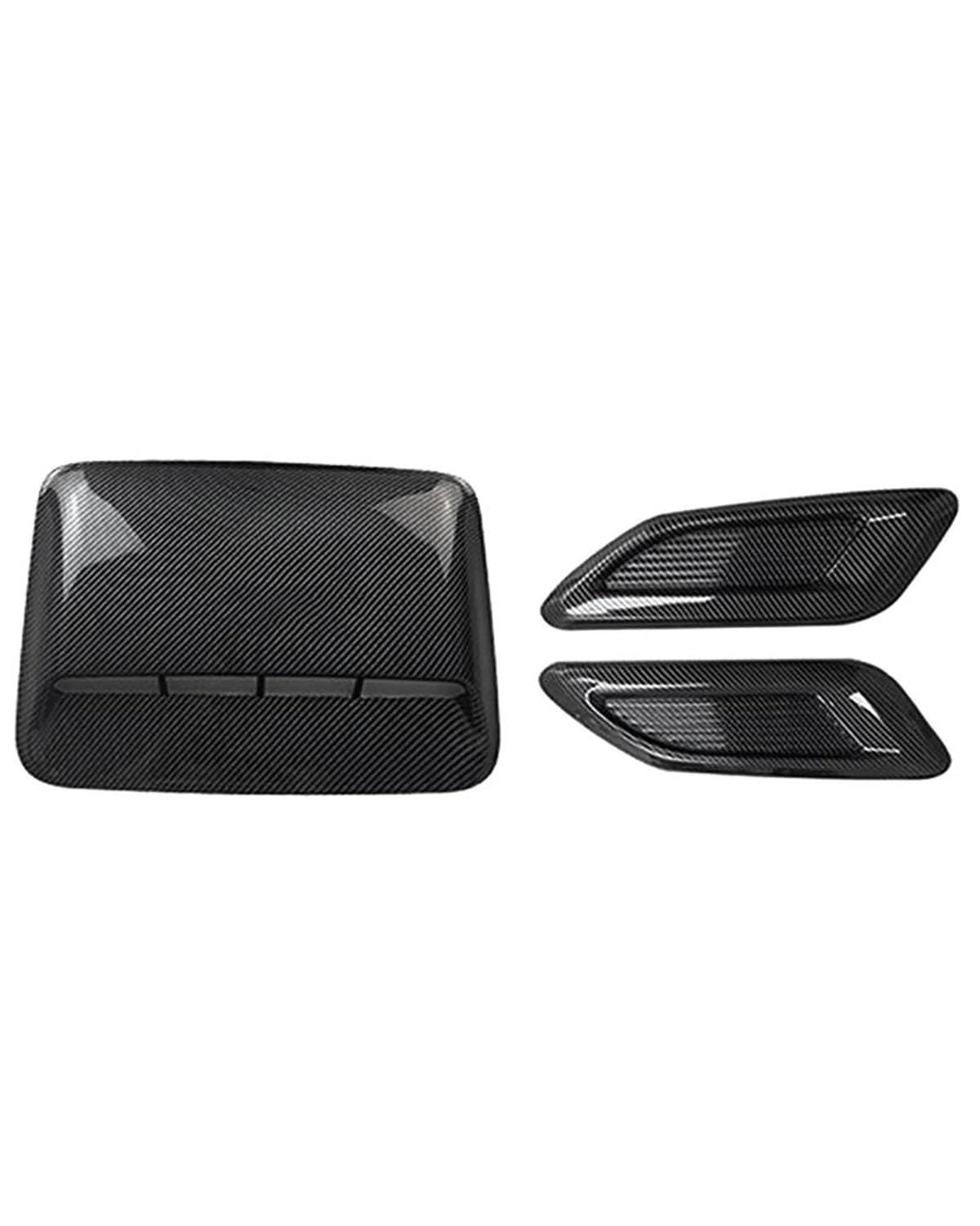 Auto Lufteinlass Motorhaube Scoop Auto Air Flow Intake Hood Scoop Vent Motorhaube Dekor Abdeckung Mitte Seite Luftauslass Haube Auto Außen Zubehör Motorhaube Lüftungsschlitze Haube(Carbon Fiber) von TMXWAT