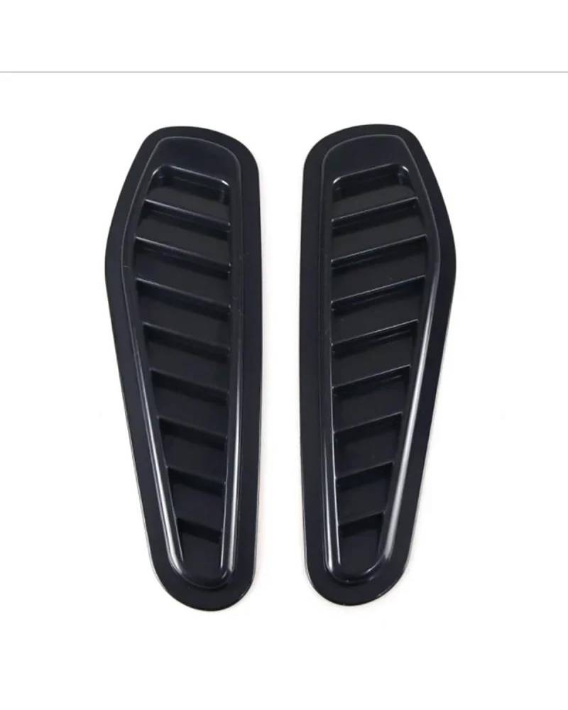 Auto Lufteinlass Motorhaube Scoop Für 2PCS Universal Air Intake Scoop Turbo Motorhaube Abdeckung Haube Vent Hood Scoop Deflektor ABS Haube Air Outlet Dekorative Motorhaube Lüftungsschlitze Haube(Black von TMXWAT