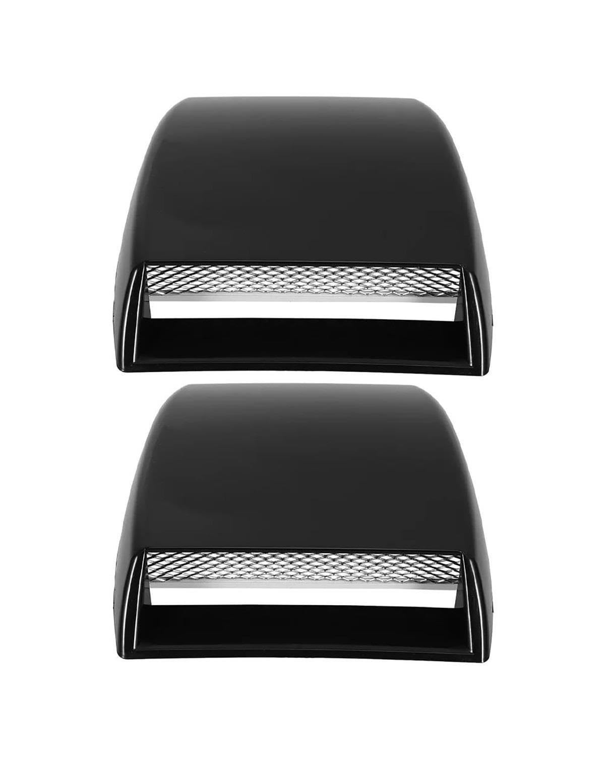 Auto Lufteinlass Motorhaube Scoop Für 2X Universal Auto Schwarz Dekorative Air Flow Intake Scoop Bonnet Vent Abdeckung Haube Motorhaube Lüftungsschlitze Haube von TMXWAT