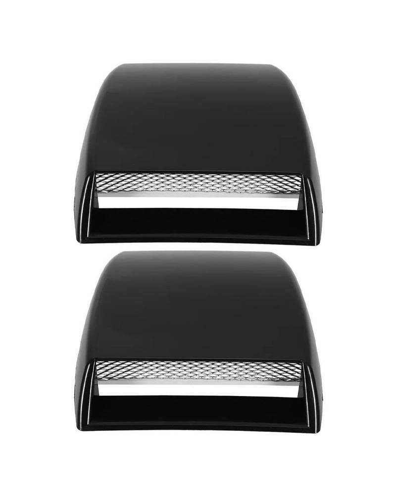 Auto Lufteinlass Motorhaube Scoop Für 2X Universal Auto Schwarz Dekorative Air Flow Intake Scoop Bonnet Vent Abdeckung Haube Motorhaube Lüftungsschlitze Haube von TMXWAT