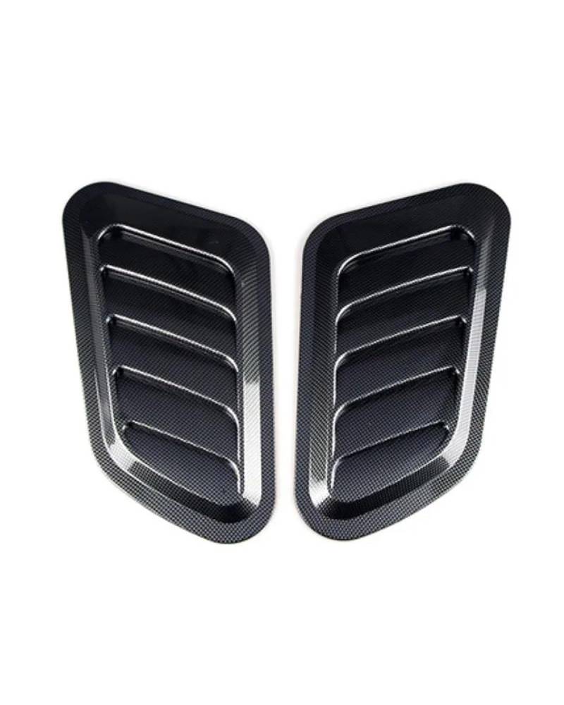 Auto Lufteinlass Motorhaube Scoop Für ABS 2 Stücke Universal Auto Air Flow Intake Hood Scoop Vent Motorhaube Abdeckung DIY Dekorieren Auto Zubehör Motorhaube Lüftungsschlitze Haube(Black) von TMXWAT