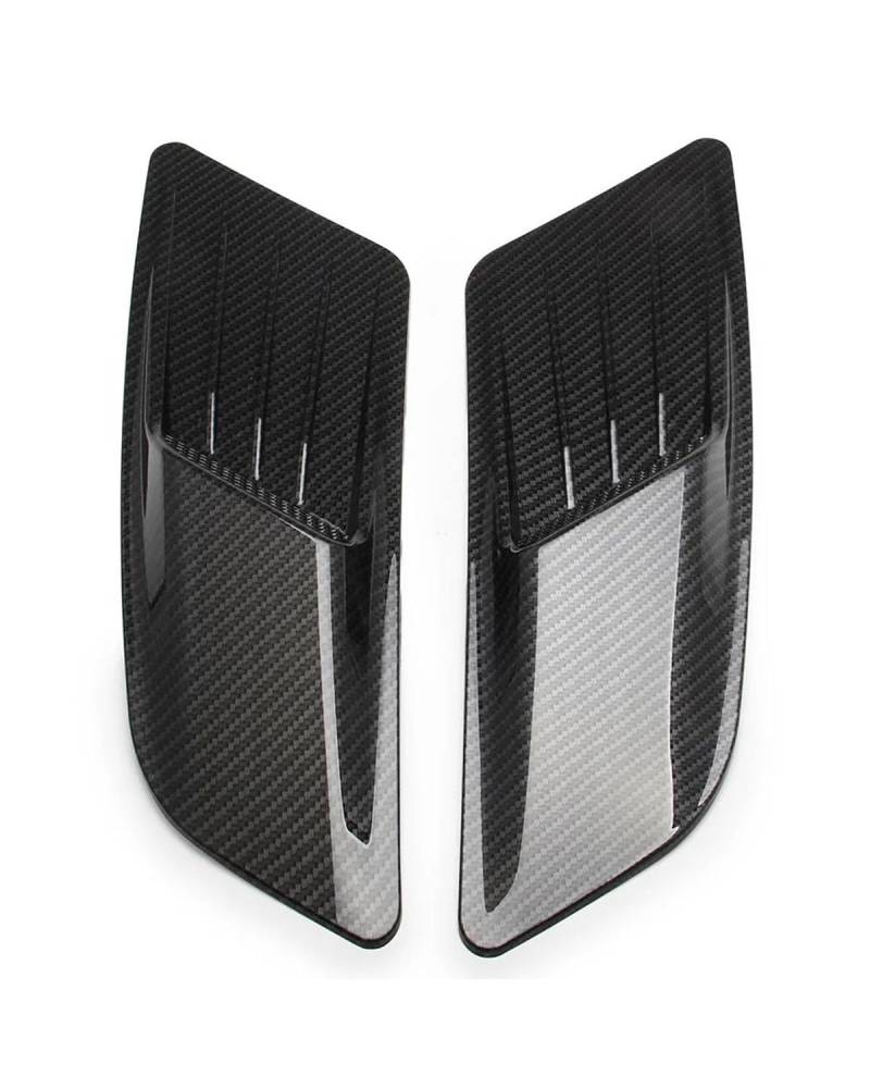 Auto Lufteinlass Motorhaube Scoop Für Ford Für Mustang 2015-2017 2 Stücke Auto Haube Vents Glänzend Schwarz Carbon Faser Motorhaube Vent Panel Trim Auto Haube Air Flow Intake Scoop Motorhaube Lüftungs von TMXWAT