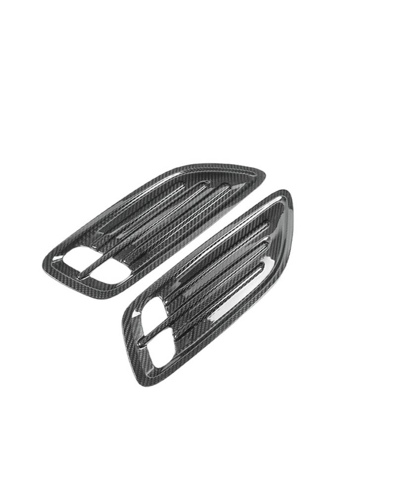 Auto Lufteinlass Motorhaube Scoop Für Kia Für Stinger 2018 2019-2021 2022 2023 Carbon Fiber Front Hood Air Vent Intake Trim Motor Scoop Auslass Rahmen Abdeckung Canard Motorhaube Lüftungsschlitze Haub von TMXWAT