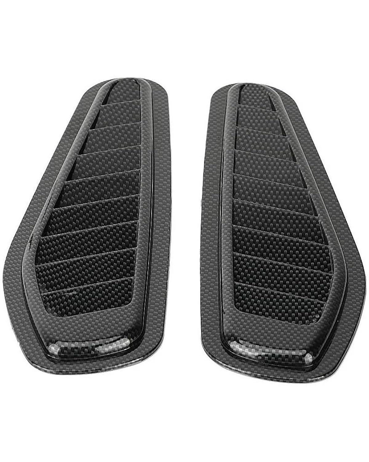 Auto Lufteinlass Motorhaube Scoop Für Universal DIY Auto Zubehör Front Hood Vent Scoop Decor Luftkanal Fluss Motorhaube Einlass Außen Stick Abdeckung Carbon Faser Look Motorhaube Lüftungsschlitze Haub von TMXWAT