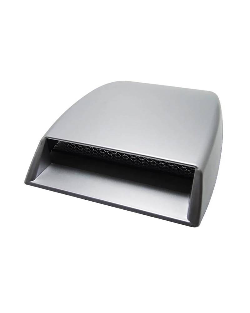 Auto Lufteinlass Motorhaube Scoop Für Universial Auto Dekorative Air Flow Intake Hood Scoop Vent Auto Motorhaube Air Vent Dekor Automotive Dekorationen Motorhaube Lüftungsschlitze Haube(Silver) von TMXWAT