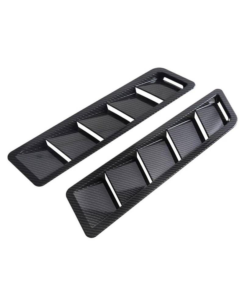 Auto Lufteinlass Motorhaube Scoop Für Unversial Auto Dekorative Abdeckung Carbon Gemusterte Air Flow Intake Scoop Motorhaube Seite Kotflügel Vent Louver Scoop Zubehör Motorhaube Lüftungsschlitze Haube von TMXWAT