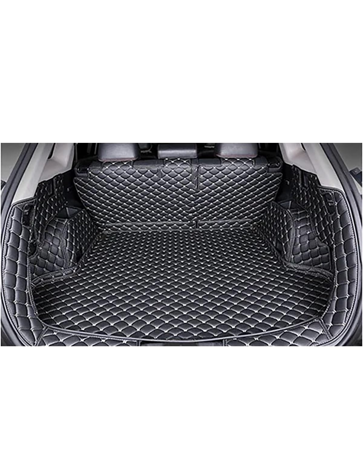 Boot Mat Für Benz Für GLK-Klasse Für X204 Für 2009 2011 2012 2013 2014 2015 Cargo Liner Teppich Innenteile Kofferraummatte Kofferraummatte(Black with beige) von TMXWAT