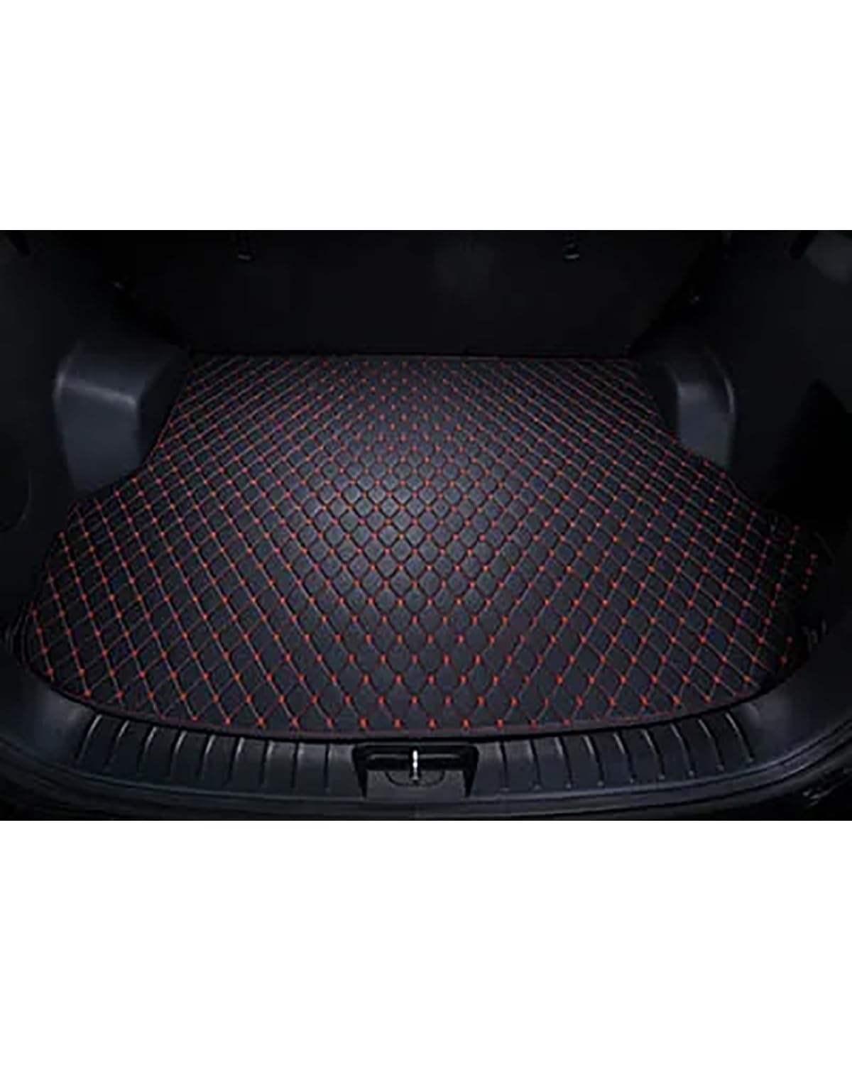 Boot Mat Für C-Quatre Für C3-XR Für C5 Für AIRCROSS Für C3L Für C5 Für X Auto Cargo-Liner Kofferraum Matte Kofferraummatte(Black red) von TMXWAT