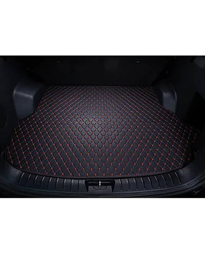 Boot Mat Für C-Quatre Für C3-XR Für C5 Für AIRCROSS Für C3L Für C5 Für X Auto Cargo-Liner Kofferraum Matte Kofferraummatte(Black red) von TMXWAT