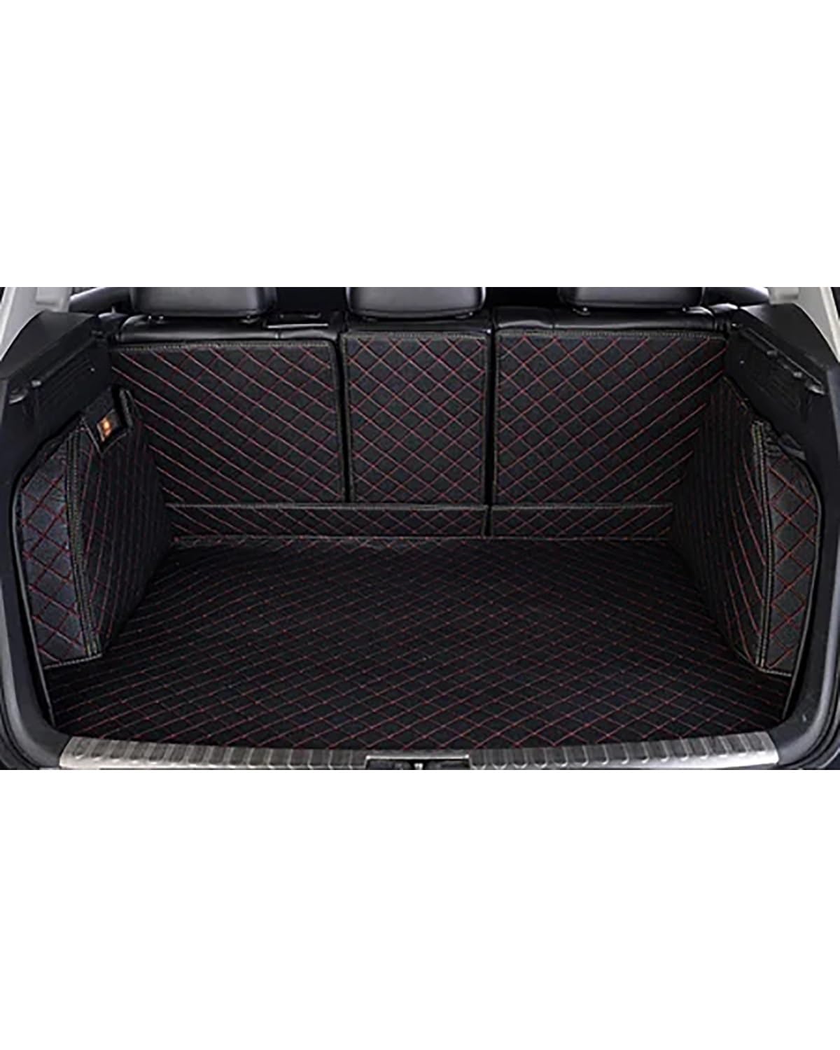 Boot Mat Für C-hr Für Rav4 Für Corolla Für Land Für Cruiser Kofferraum Matte Cargo Liner Kofferraummatte(Black with red) von TMXWAT