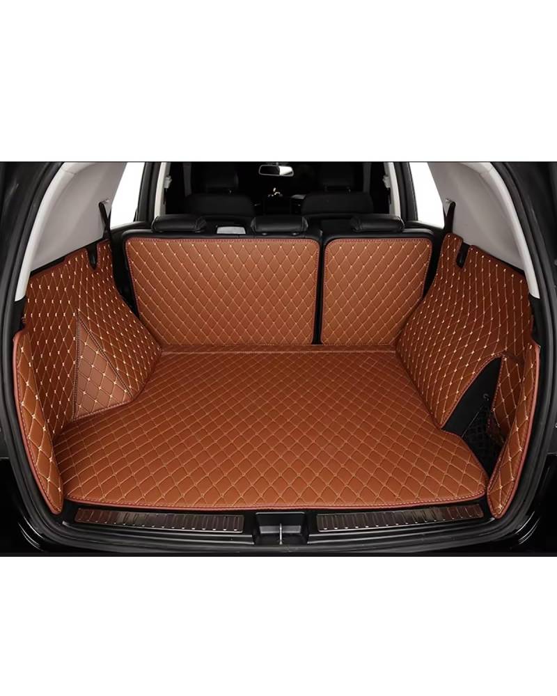 Boot Mat Für Chery Für Tiggo Für 8 Plus Pro Max 2020 2021 2022 2023 2024 Für 3 Reihe Sitze Auto Boot Teppich Auto Stamm Matten Kofferraummatte(Brown) von TMXWAT