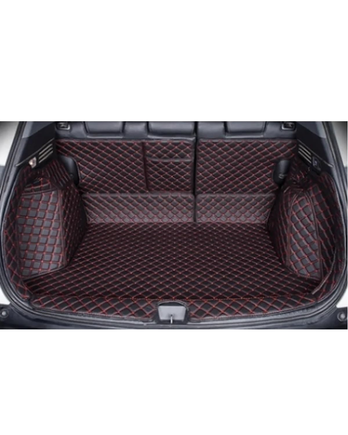 Boot Mat Für HRV Für HR-V 2015 2016 2017 2018 2019 Cargo-Liner Matten Kofferraum Teppiche Auto Stamm Matten Kofferraummatte(Black with red) von TMXWAT