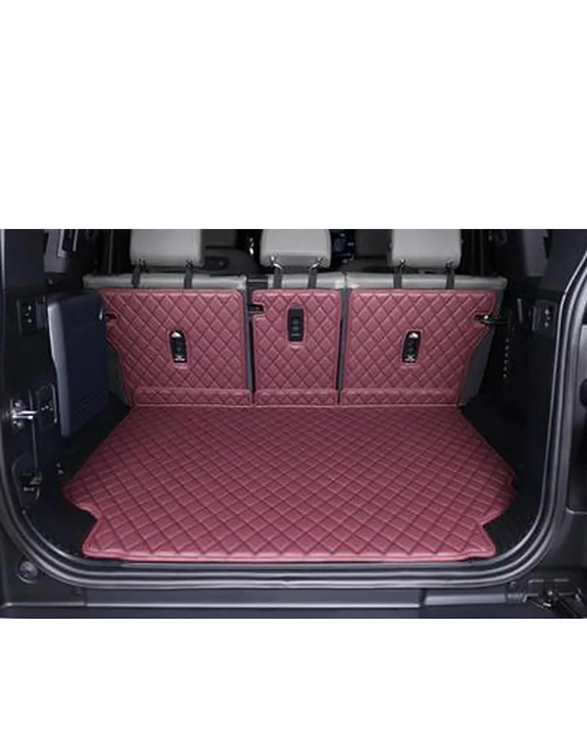 Boot Mat Für Land Für Range Für Rover Für Defender 110 2021 Für Defender 2022 Cargo Liner Kofferraum Teppiche Kofferraummatte(Wine red) von TMXWAT