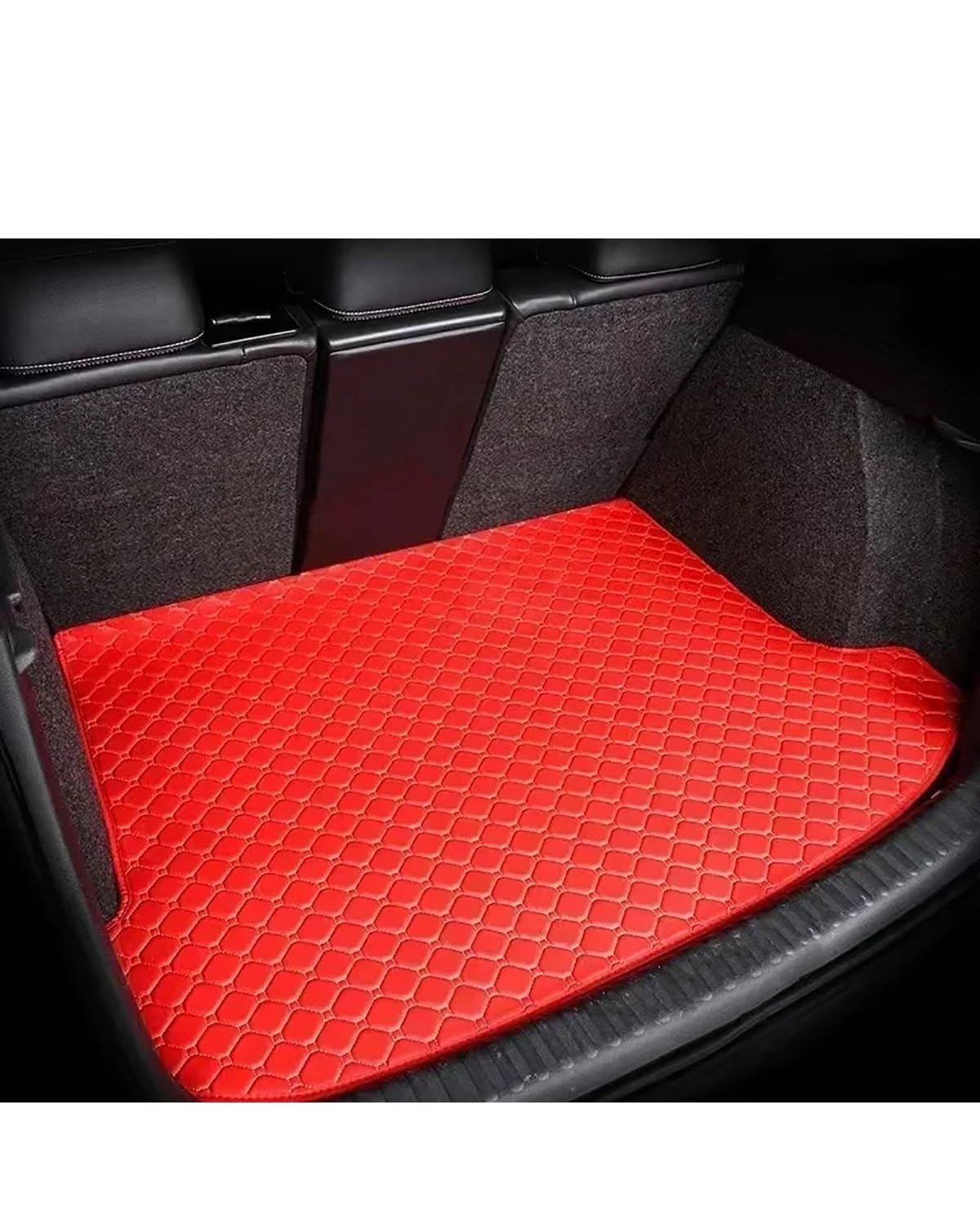 Boot Mat Für Qashqai 2015 2014 2013 2012 2011 2010 2009 2008 Auto Stamm Matten Cargo-Liner Teppiche Innen Zubehör Kofferraummatte(Red) von TMXWAT