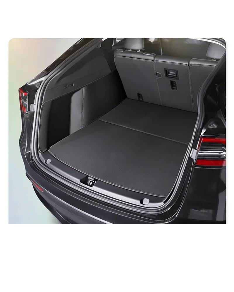 Boot Mat Für Teslaes Für Modell Für Y Fit Stamm Matte Auto Innen Zubehör Synthetisches Material Teppich Für Zurück Speicher Trunk Cargo Matte Kofferraummatte(Black) von TMXWAT