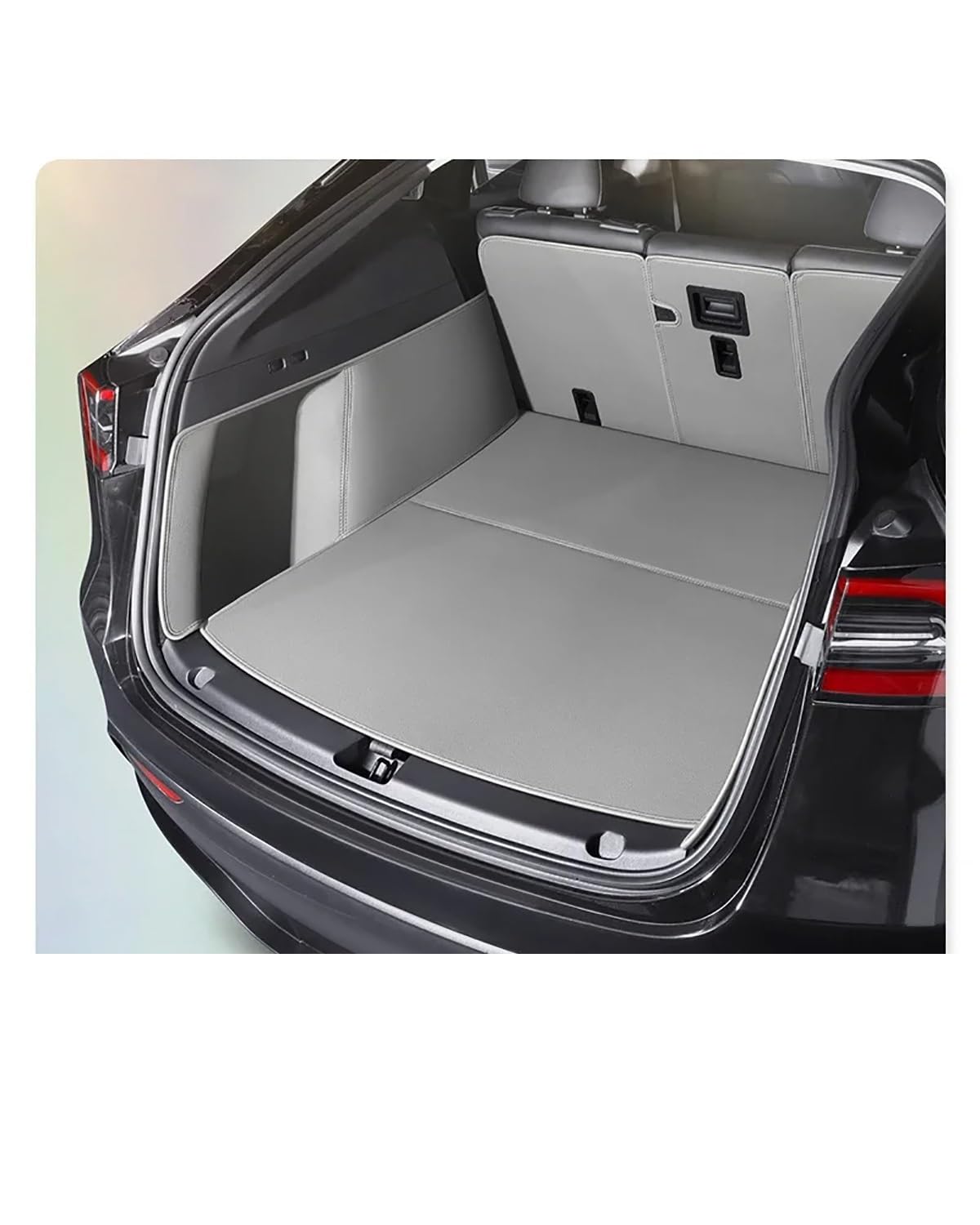 Boot Mat Für Teslaes Für Modell Für Y Fit Stamm Matte Auto Innen Zubehör Synthetisches Material Teppich Für Zurück Speicher Trunk Cargo Matte Kofferraummatte(Gray) von TMXWAT