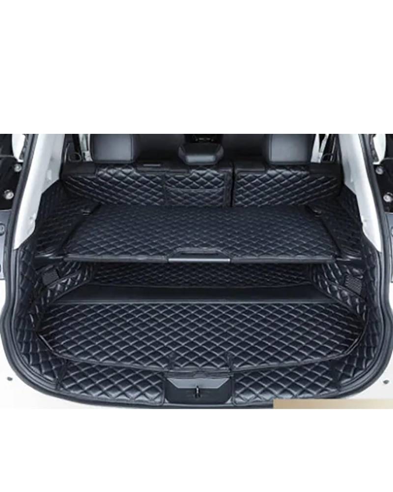 Boot Mat Für X-Trail T32 7 Sitze 2019 wasserdichte Kofferraumteppiche Laderaumauskleidung Für Xtrail 2018-2014 Gute Matten! Kompletter Satz Kofferraummatten Kofferraummatte(Black with 1) von TMXWAT