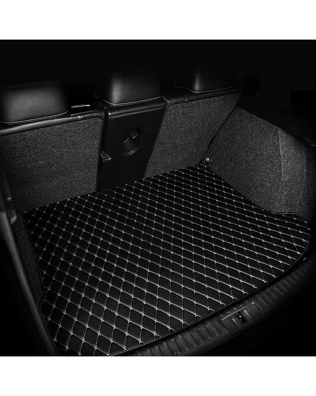 Kofferraummatte Für X5 Für F15 Für F85 2014-2018 5-Sitz Cargo-Liner Zubehör Innen Boot Synthetisches Material Kofferraum Matte Boot Mat(Black Beige Sigle) von TMXWAT