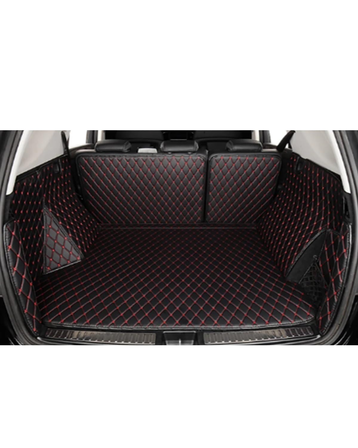 Kofferraumwanne für GMC Gelände 2010 2011 2012 2013 2014 2015 2016 2017 Auto Cargo Liner Pads Kofferraum Teppich Auto Kofferraumwannen (3 Schwarz mit Rot) von TMXWAT