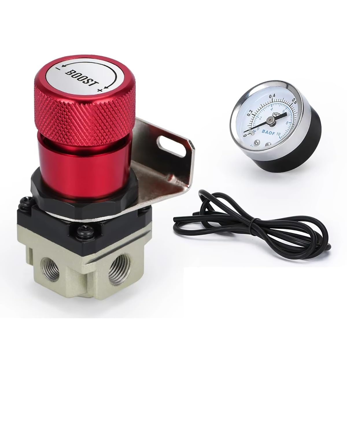 Manual Boost Controller Einstellbarer Manueller Manometer-Turboregler, T2 Universal, 1-150 Psi, Sr20det, Sr, 5811 Turbo Boost Controller(Vermelho) von TMXWAT