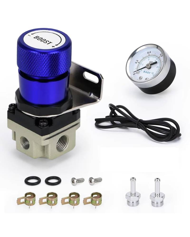 Manual Boost Controller T2 Universal Einstellbarer Manueller Turbo Boost Controller 1-150 Psi JDM Für Sr20det Sr Mit Aufkleber Turbo Boost Controller(Azul) von TMXWAT