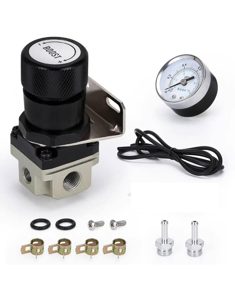 Manual Boost Controller T2 Universal Einstellbarer Manueller Turbo Boost Controller 1-150 Psi JDM Für Sr20det Sr Mit Aufkleber Turbo Boost Controller(Preto) von TMXWAT