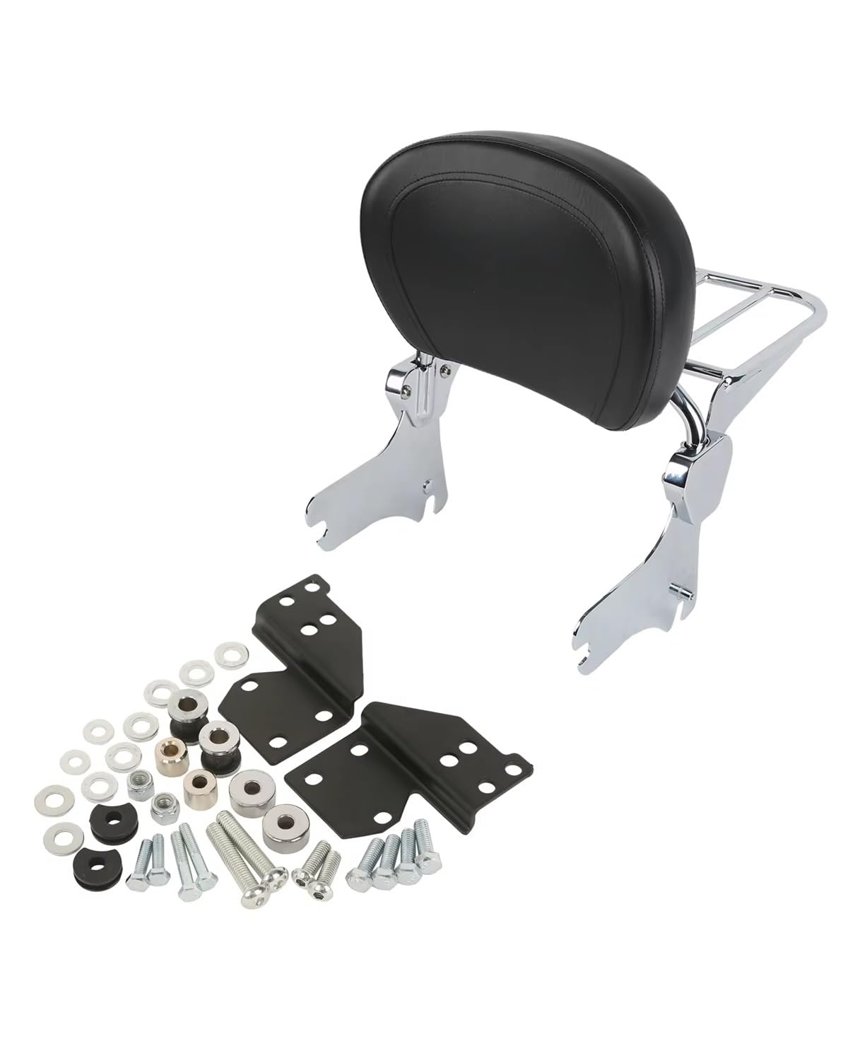 Rückenlehne Für Motorrad Für Touring Electra Glide Road King Street 1997 1998 1999 2000 2001-2008 Motorrad Rückenlehne Sissy Bar Gepäckträger Docking Kit Motorrad Mit Rückenlehne von TMXWAT