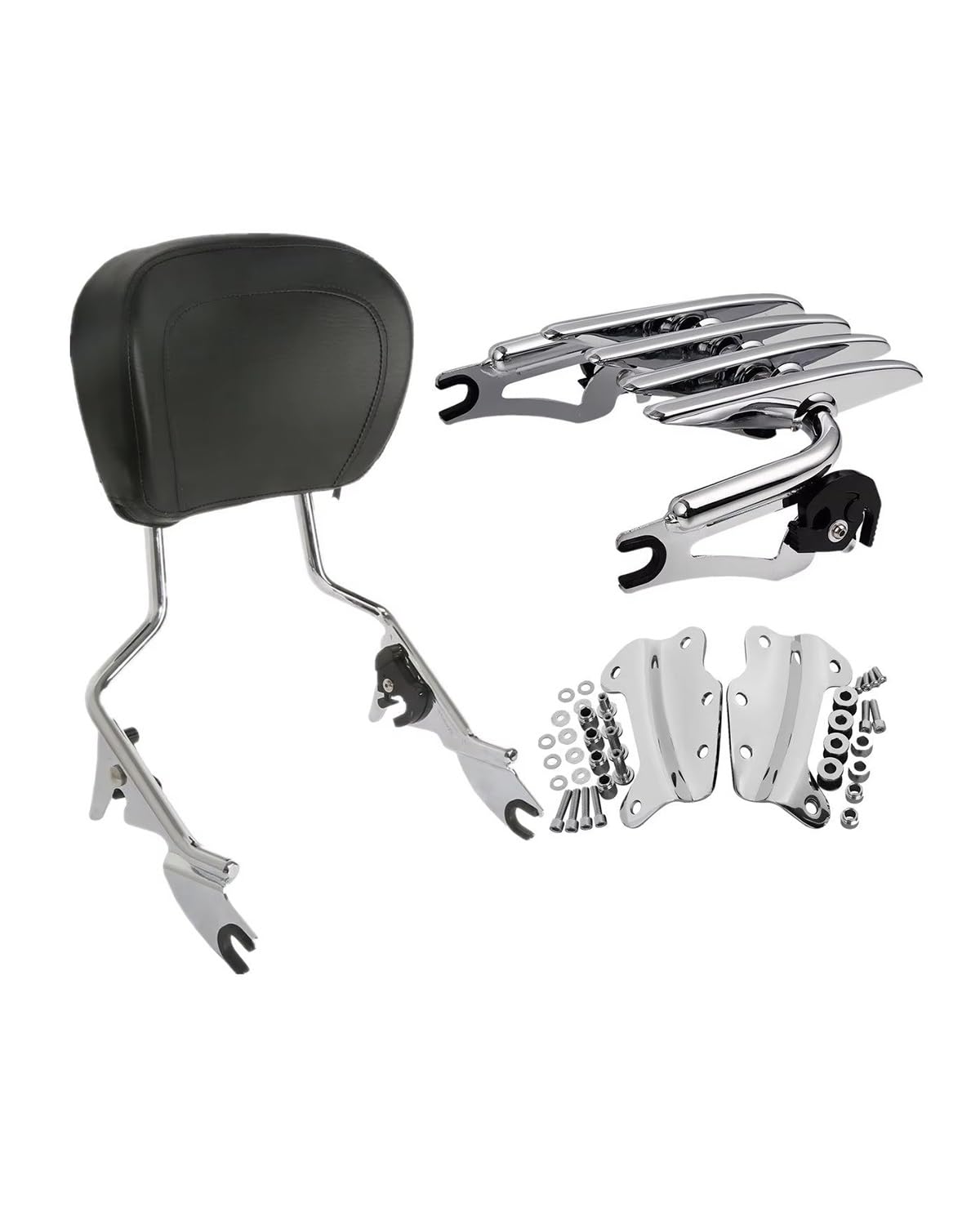 Rückenlehne Für Motorrad Für Touring Road King Street Glide FLHT FLHR 2009 2010 2011 2012 2013 Motorrad Rückenlehne Sissy Bar Stealth Gepäckträger Docking Motorrad Mit Rückenlehne von TMXWAT