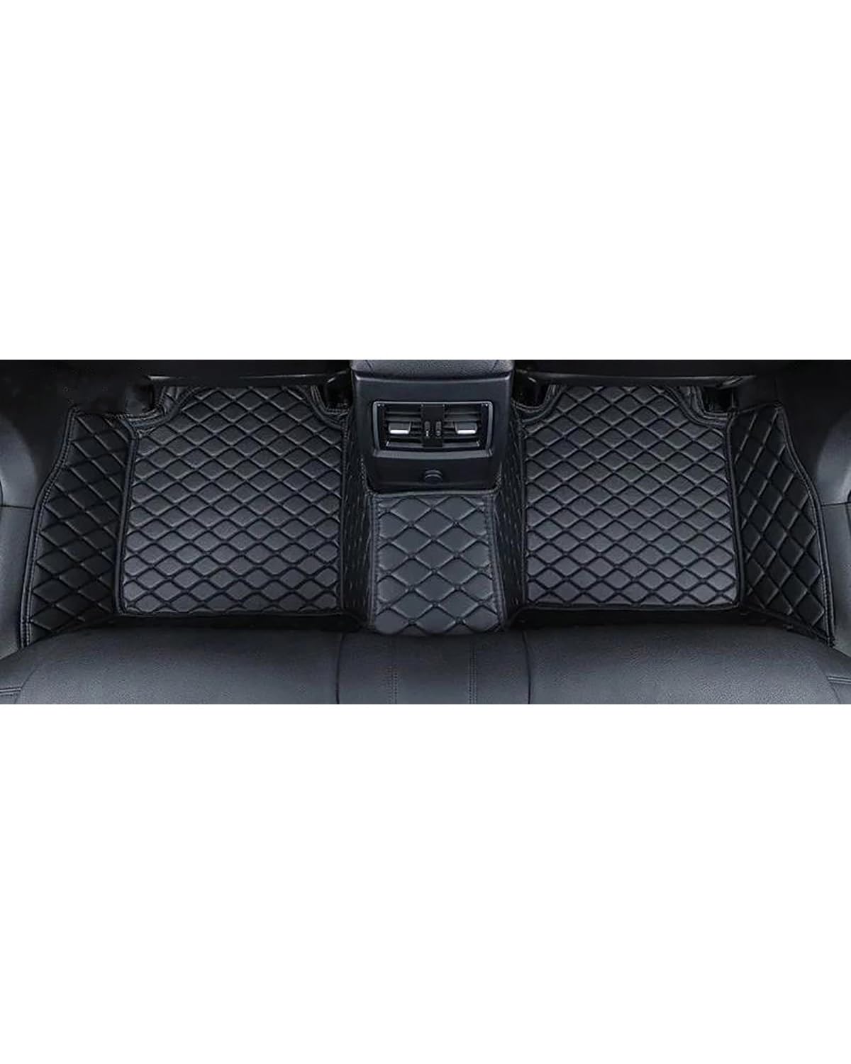 TNSSCZM Auto Fussmatte Für Touareg 2019 2020 2021 2022 2023 Auto-Fußmatten wasserdichte vollständige Abdeckung Liner Innenzubehör Autofußmatten(Black Rear Row) von TNSSCZM