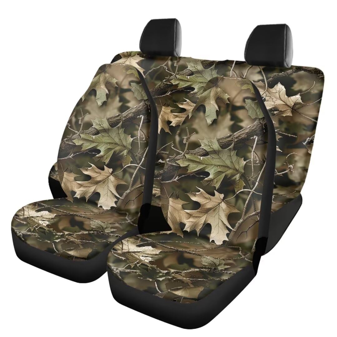 TOADDMOS 4PCS Camo Jagd Auto Sitzbezüge Voller Satz für Front&Back Sitze Decke Auto Sitzbezüge Schmutzige Proof Auto Sitz Protektor Universal Fit für Auto LKW Van SUV von TOADDMOS