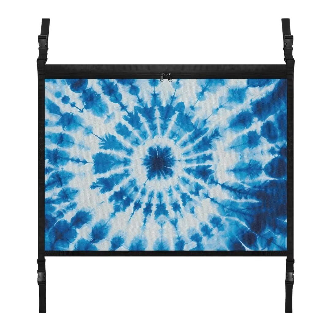 TOADDMOS Blue Tie Dye Print Auto Decke Cargo Net für SUV Car Storage Net 31.69"x24.02" SUV Cargo Net Car Storage Net Tasche, Auto Dach Zubehör von TOADDMOS