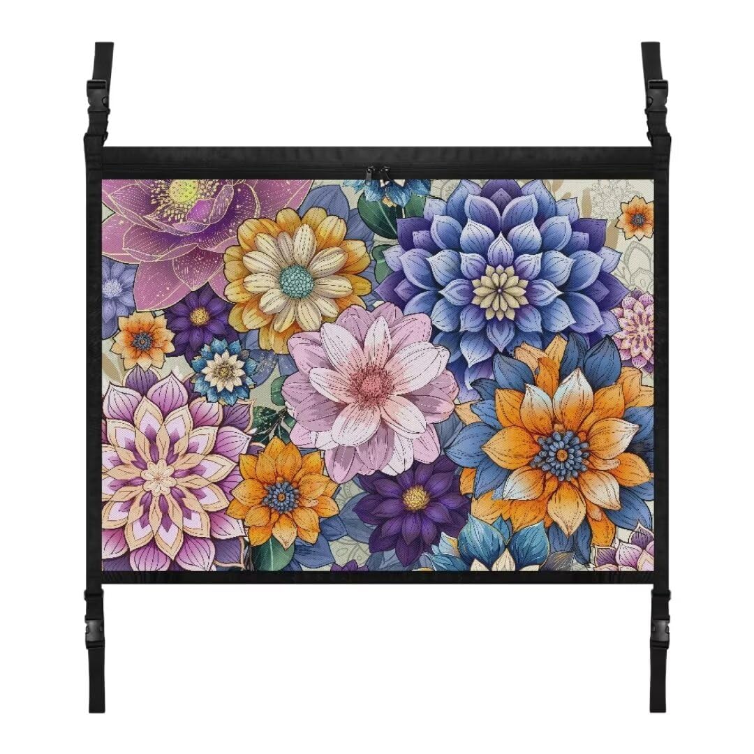 TOADDMOS Boho Mandala Auto Decke Cargo Net für SUV Auto Camping Lagerung Blumen Große Kapazität Auto Lagerung Organizer 31.69"x24.02",Auto Lagerung Zubehör von TOADDMOS