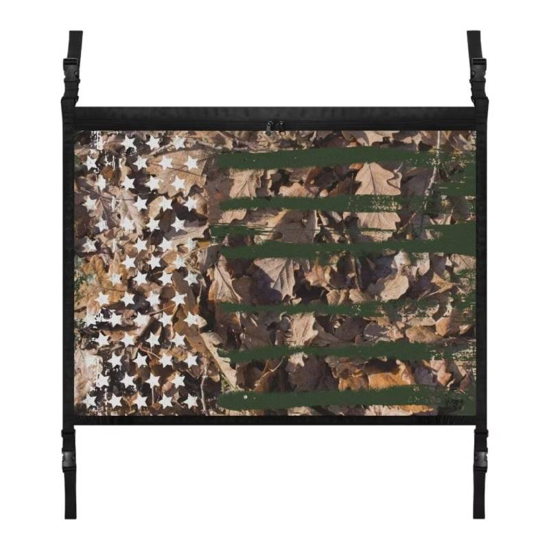 TOADDMOS Camo Amerikanische Flagge Auto Decken Frachtnetz für SUV reduzieren Hängende Auto Camping Lagerung Hängende Frachtnetz für Auto 31.69x24.02 IN von TOADDMOS